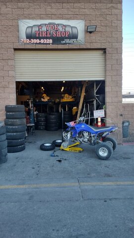 Blue ATV Repair At Tire Shop 005 — VDK Tire Shop