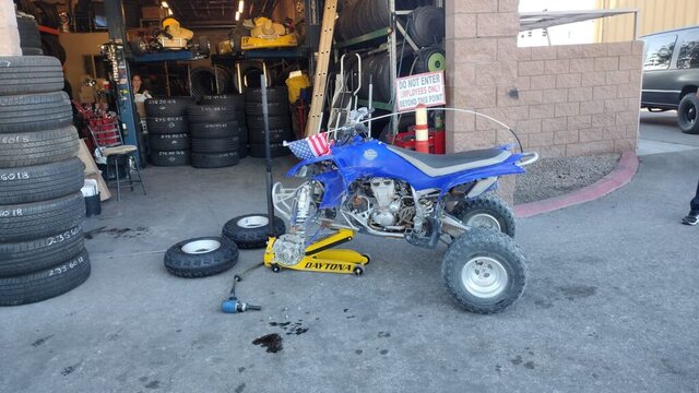 Blue ATV Tire Shop Repair 004 — VDK Tire Shop