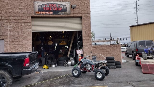 Tire Shop Exterior With ATV 002 — VDK Tire Shop