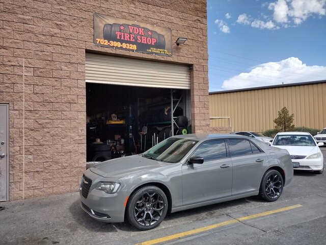 Silver Chrysler 300 At Tire Shop 027 — VDK Tire Shop