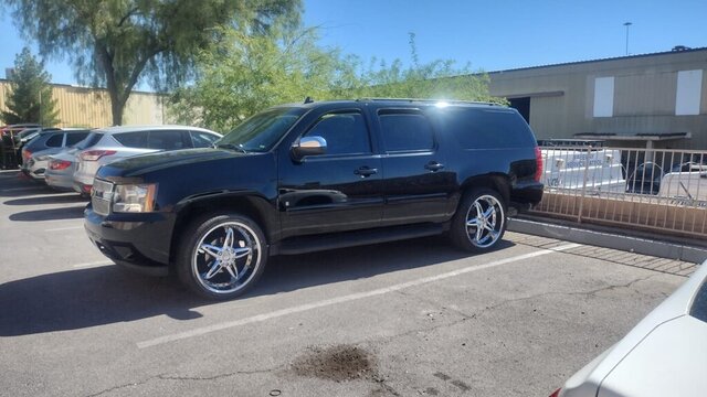 Black Chevy Suburban Chrome Wheels 003 — VDK Tire Shop