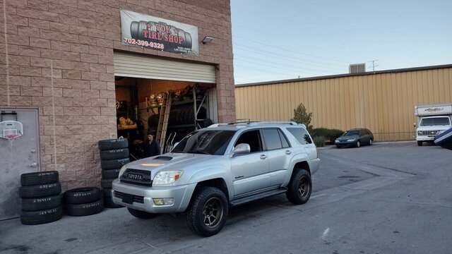 Silver Toyota 4Runner Tire Shop 014 — VDK Tire Shop
