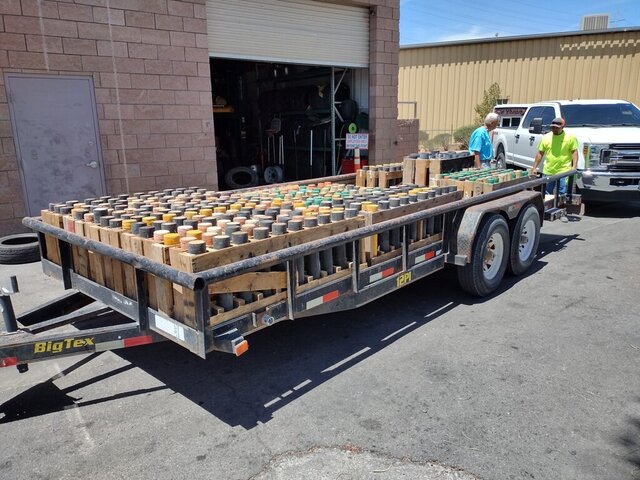 Loaded Trailer Concrete Test Cylinders 014 — VDK Tire Shop