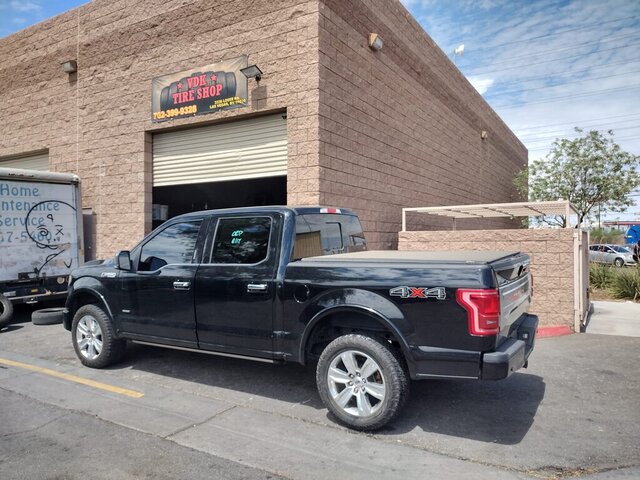 Black Ford F150 Tire Shop 050 — VDK Tire Shop