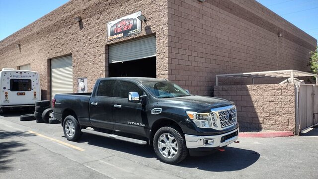 Black Pickup Truck Tire Shop 004 — VDK Tire Shop